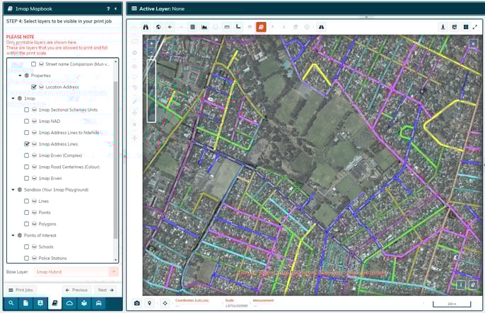Mapbook select layers